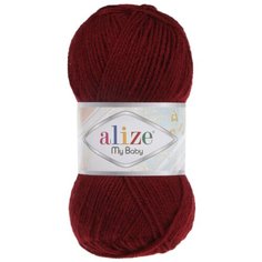 Пряжа Alize My baby 50г 150м (100% акрил) (57 бордовый) 5 шт