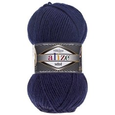 Пряжа ALIZE SUPERLANA MIDI 100гр. 170м (25% Шерсть - 75% Aкрил) (58 темносиний) 5 шт