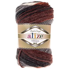 Пряжа ALIZE Superlana Midi Batik 100гр. 170м (25% шерсть, 75% акрил) (6991 секционный), 5 мотков