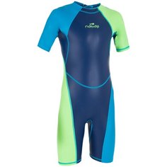Гидрокостюм для мальчиков сине-зеленый SHORTY 100 KLOUPI NABAIJI Х Декатлон 8 Decathlon
