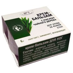 Родники Сибири Крем-бальзам для ног с маслом чайного дерева 6 г баночка