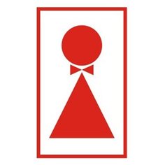 Знак вспомогательный "Туалет женский", прямоугольник, 120х190 мм, самоклейка, 610041/В 38, 7 шт. Foliant