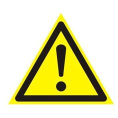 Знак предупреждающий "Внимание. Опасность (прочие опасности)", треугольник, 200х200х200 мм, 610009/W 09, 6 шт. Foliant