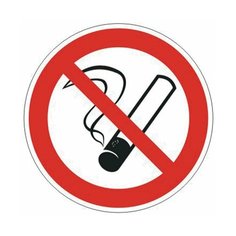Знак запрещающий "Запрещается курить", круг, диаметр 200 мм, самоклейка, 610001/Р 01, 7 шт. Foliant