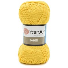 Пряжа YarnArt Tahiti 50гр 140м (50% бамбук, 50% хлопок) (220 желтый) 8 мотков