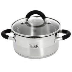 Кастрюля Taller Телфорд, 2 л, серебристый/черный