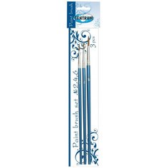 Набор кистей CENTRUM овца (№2, №4, №6), круглая, короткая ручка, 3 шт.