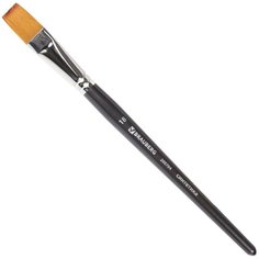 Кисть BRAUBERG Classic №18, синтетика мягкая под колонок, плоская, короткая ручка черный