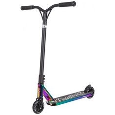 Детский трюковой самокат Novatrack Replay 110-1 Pro Neo Chrome PL (2020), неохром черный