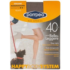 Эластичные женские колготки Pompea, HBS 40 den, (с шортиками и ластовицей), размер 4, коричневый