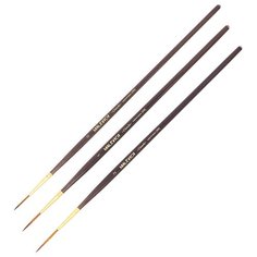 Комплект кистей из синтетики Claude, лайнер №0, 1, 2 Малевичъ