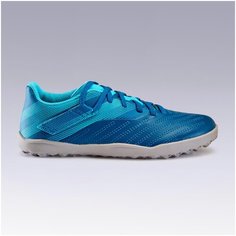 Бутсы футбольные детские на липучке (сороконожки) AGILITY 140 HG голубые, размер: 33, цвет: Бензиново-Синий/Персидский Зеленый KIPSTA Х Декатлон Decathlon