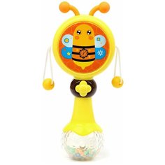 Развивающая игрушка Ути-Пути Бубенцы. Пчелка, желтый/оранжевый