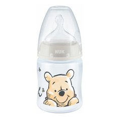 Бутылочка NUK First Choice+ Disney Винни пластик 150 мл, соска силикон М 0+, серый