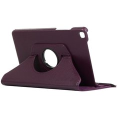 Чехол-подставка MyPads для Samsung Galaxy Tab 7.7 P6800/P6810 на пластиковой основе кожаный поворотный роторный оборотный с трансформацией в подставку фиолетовый