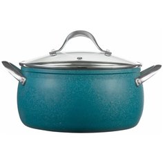 Кастрюля с антипригарным покрытием со стеклянной крышкой, 22см/4,7л TAVOLONE Emerald (406-149)