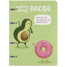 Тетрадь на кольцах со сменным блоком "АВОКАДО" 80л., в точку Bruno Visconti