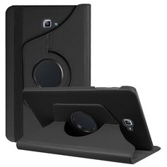 Чехол-подставка MyPads для ASUS MeMO Pad 7 ME175CG на пластиковой основе кожаный поворотный роторный оборотный с трансформацией в подставку черный
