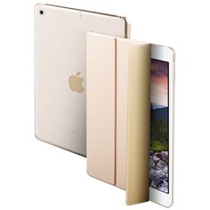 Чехол-обложка MyPads для Apple iPad Air тонкий умный кожаный на пластиковой основе с трансформацией в подставку розовый