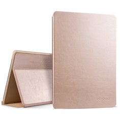 Чехол-книжка MyPads для Xiaomi Mi Pad 4 Plus из качественной водоотталкивающей импортной кожи на жёсткой металлической основе золотой