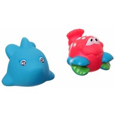 Набор для ванной BONDIBON Дельфин, краб (ВВ1387) розовый/голубой