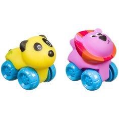 Развивающая игрушка BONDIBON Baby You Панда и лев (ВВ3423), желтый/сиреневый/голубой