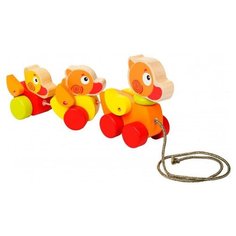 Каталка-игрушка Cubika Уточки (13722) оранжевый