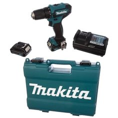 Аккумуляторная дрель-шуруповерт Makita DF333DWYE4, 12 В, 1.5 А·ч х2, кейс
