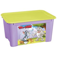 Контейнер Бытпласт Том и Джерри 55.5×39×29 см сиреневый