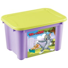 Контейнер Бытпласт Том и Джерри 38.9х27.5.28.6 см сиреневый