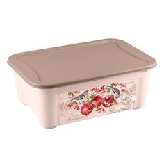 Econova Ящик универсальный Кристалл M 19х55,5х39 см бежевый