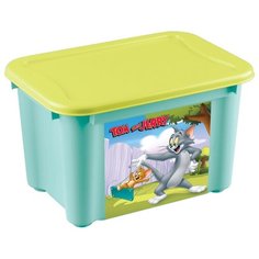 Контейнер Бытпласт Том и Джерри 38.9х27.5.28.6 см зеленый