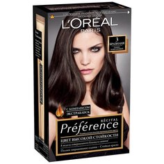LOreal Paris Preference Recital стойкая краска для волос, 3, Бразилия