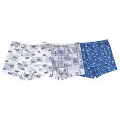 Трусы BAYKAR 3 шт., размер 110/116, голубой/серый/молочный