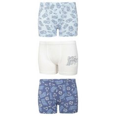 Трусы BAYKAR 3 шт., размер 110/116, голубой/синий/молочный