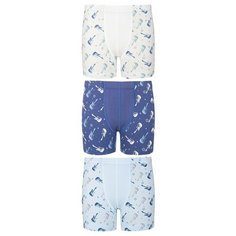 Трусы BAYKAR 3 шт., размер 134/140, голубой/синий/белый