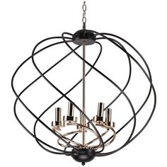 Люстра подвесная 5*60Вт E14 MD.0703-5-P BK+FGD Imex