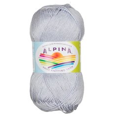 Пряжа Alpina "ORGANICA" 80% хлопок, 20% лён №06 серо-голубой - 10 мотков по 50 г