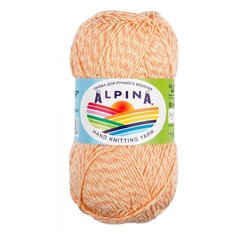 Пряжа Alpina "LOLLIPOP" 100% хлопок №03 коралловый-желтый-бежевый-персиковый - 10 мотков по 50 г