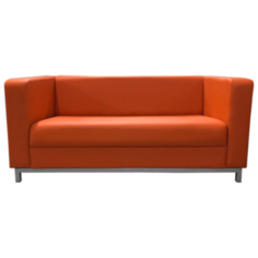 Диван, Мягкий офис, Аполлон двухместный Экокожа Pegaso, оранжевый