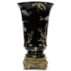 Ваза Fonda 18x18x30см под старину из фарфора с бронзой ГЛАСАР