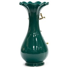 Ваза под старину с веточкой 16x15x31см под старину из фарфора с бронзой ГЛАСАР