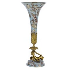 Ваза под старину с ангелом, левая 17x17x38 см под старину из фарфора с бронзой ГЛАСАР