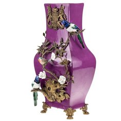 Ваза Purple 25x27x48 см под старину из фарфора с бронзой ГЛАСАР