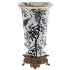 Ваза под старину Bluebird 18x18x30см под старину из фарфора с бронзой ГЛАСАР