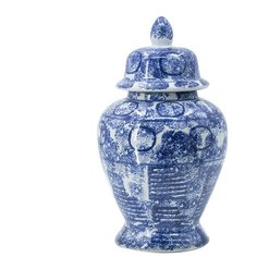 Ваза с крышкой 26x26x43см фарфор ГЛАСАР