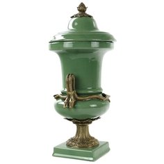 Ваза Agate 19x17x39см под старину из фарфора с бронзой ГЛАСАР