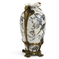 Ваза под старину из фарфора с бронзой ГЛАСАР