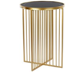 Столик кофейный с черным мрамором 40х40х56 см ГЛАСАР