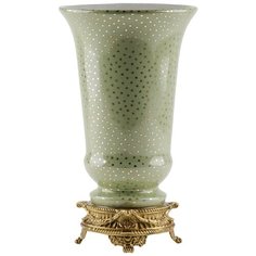 Ваза под старину из фарфора с бронзой18x18x31см ГЛАСАР